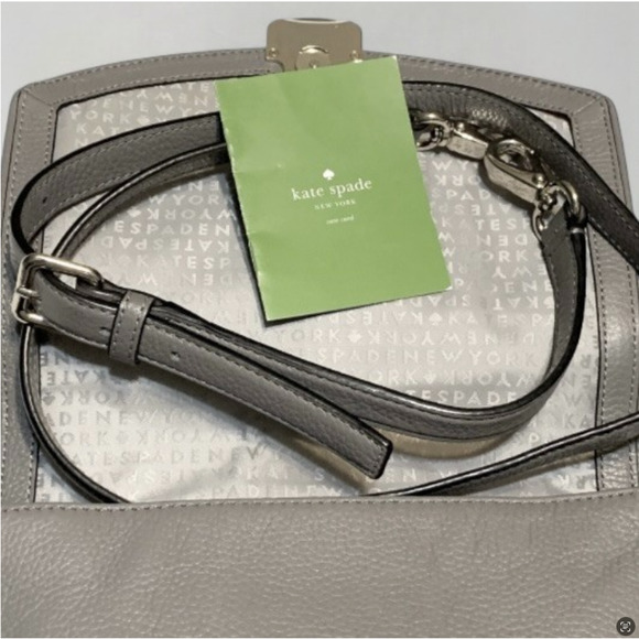 Kate Spade Mulberry Street Alecia Slate Pebbled Leather Crossbody Shoulder Bag - Picture 5 of 11